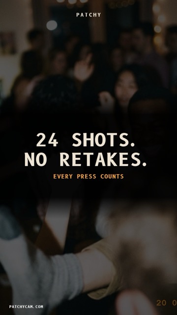 24-shot counter on the camera screen, no retakes